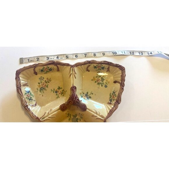 Mid Century Cottagecore Japanise Relish Tray platter - Picture 4 of 6